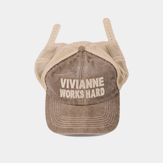 WORKS HARD TRUCKER BROWN